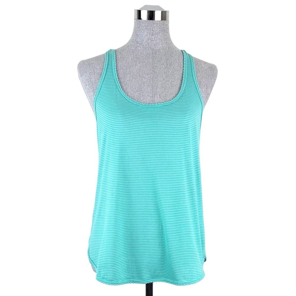 Lululemon Tank 105 F Singlet Silver Top Seriously Heathered Bali‎ Breeze Teal